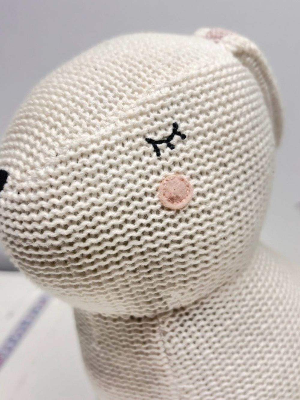 New Weighted Cream Knitted
Bunny Plush Toy